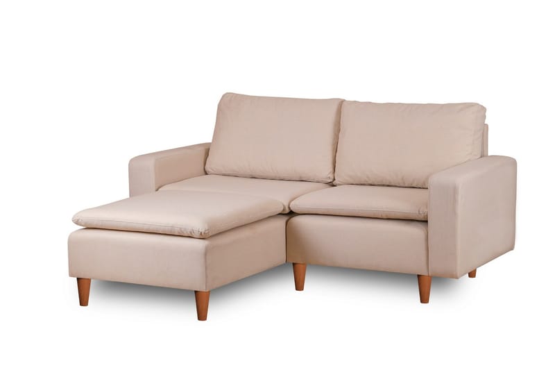 Lungo Soffa m. Divan 4-sits - Beige - Divansoffor & schäslongsoffa - 4 sits soffa med divan