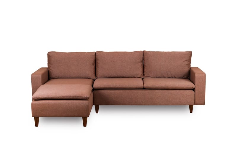 Lungo Soffa m. Divan 4-sits - Ljusbrun - Divansoffor & schäslongsoffa - 4 sits soffa med divan