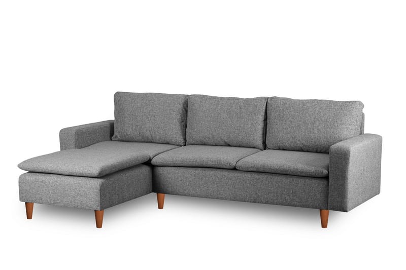 Lungo Soffa m. Divan 4-sits - Ljusgrå - Möbler - Soffa - Divansoffor & schäslongsoffa