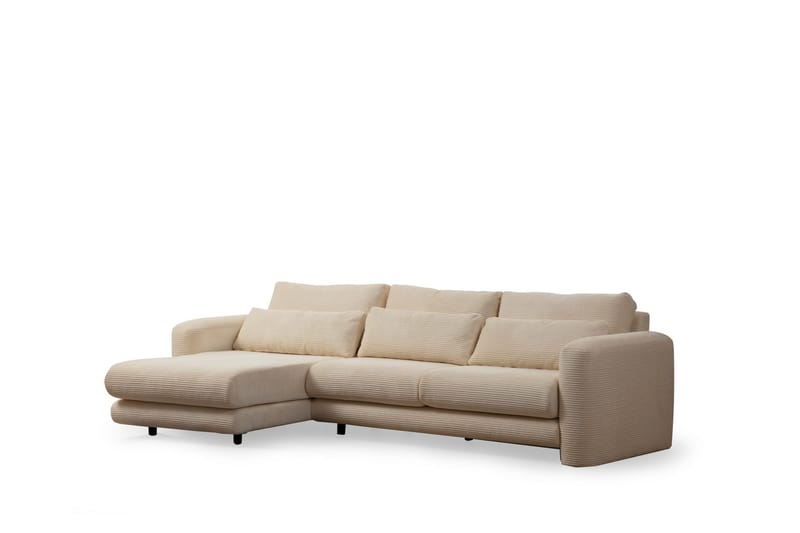 Makhan Soffa m. Divan 3-sits - Beige - Divansoffor & schäslongsoffa - 3 sits soffa med divan