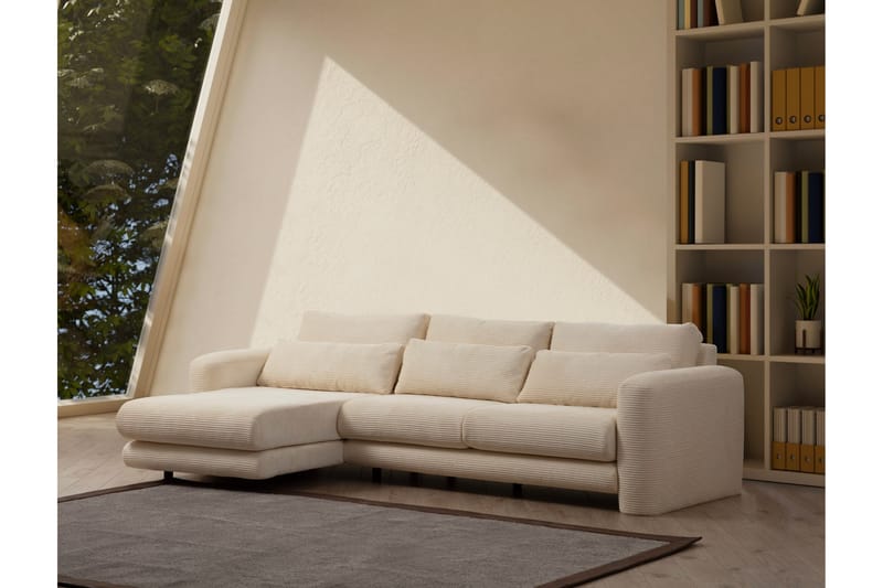 Makhan Soffa m. Divan 3-sits - Beige - Divansoffor & schäslongsoffa - 3 sits soffa med divan