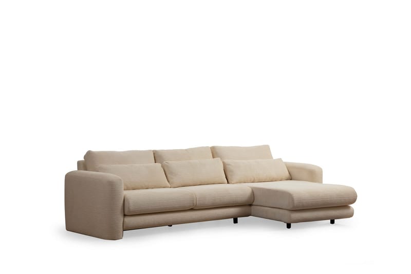 Makhan Soffa m. Divan 3-sits - Beige - Divansoffor & schäslongsoffa - 3 sits soffa med divan