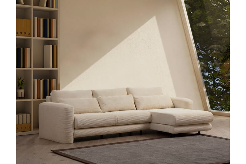 Makhan Soffa m. Divan 3-sits - Beige - Divansoffor & schäslongsoffa - 3 sits soffa med divan