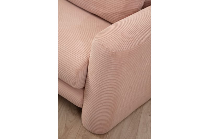 Makhan Soffa m. Divan 3-sits - Rosa - Divansoffor & schäslongsoffa - 3 sits soffa med divan