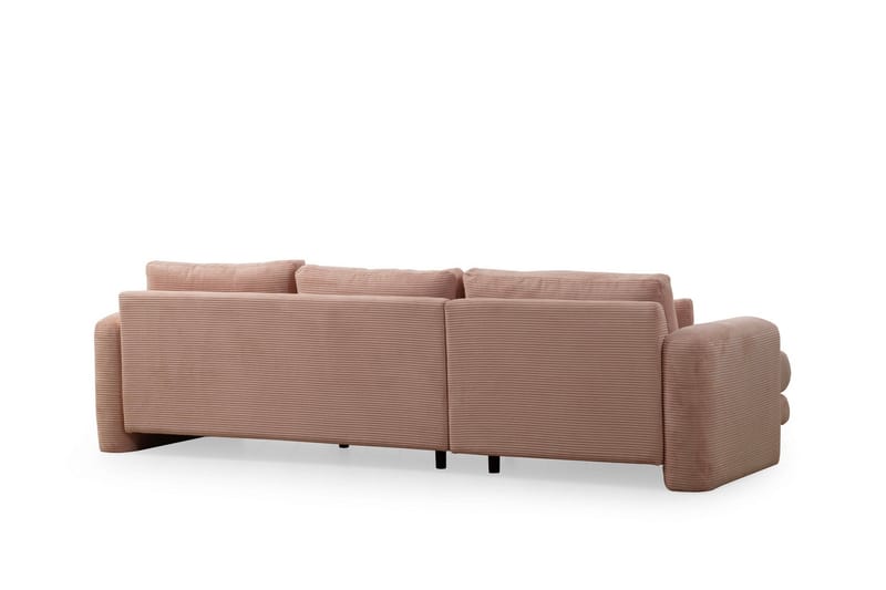 Makhan Soffa m. Divan 3-sits - Rosa - Divansoffor & schäslongsoffa - 3 sits soffa med divan