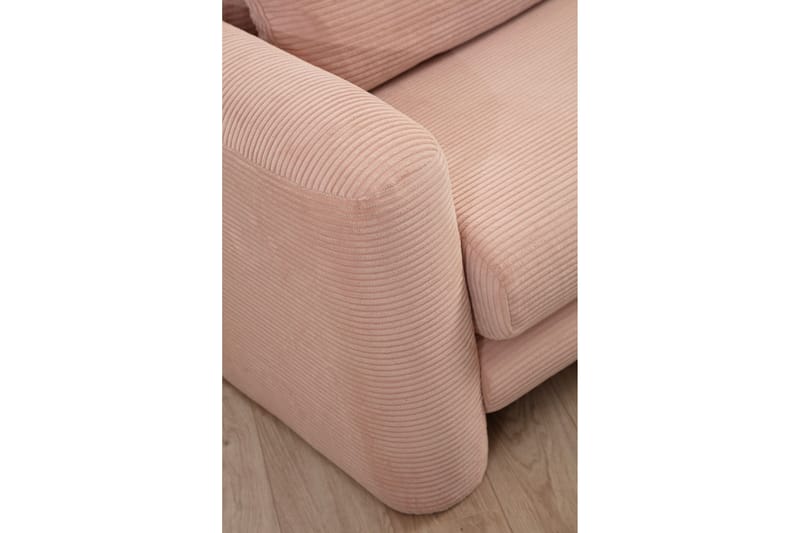 Makhan Soffa m. Divan 3-sits - Rosa - Divansoffor & schäslongsoffa - 3 sits soffa med divan