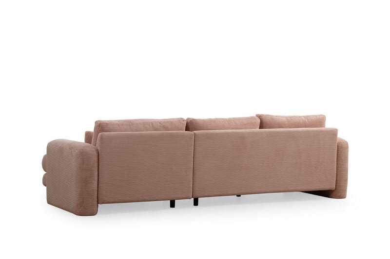 Makhan Soffa m. Divan 3-sits - Rosa - Divansoffor & schäslongsoffa - 3 sits soffa med divan