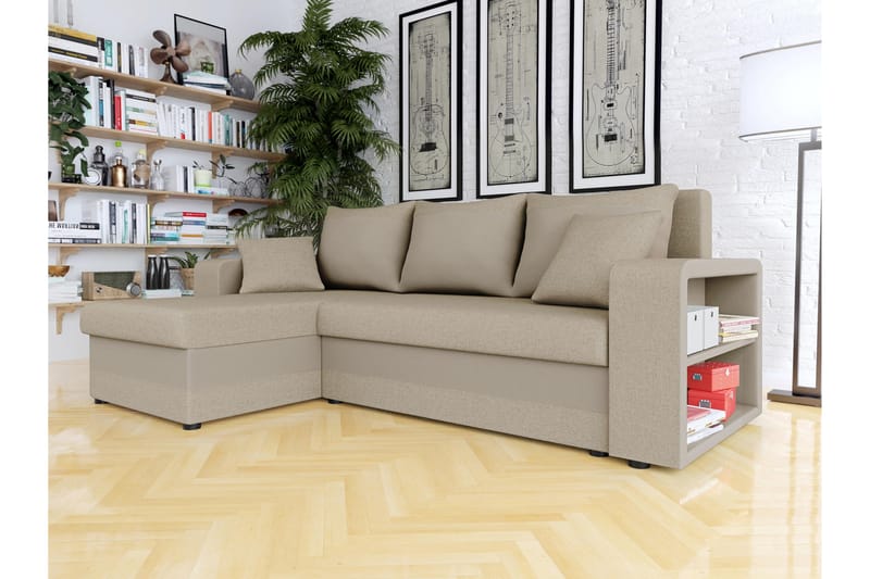 Marheim Soffa med Divan 3-sits - Beige - Möbler - Soffa - Divansoffor & schäslongsoffa