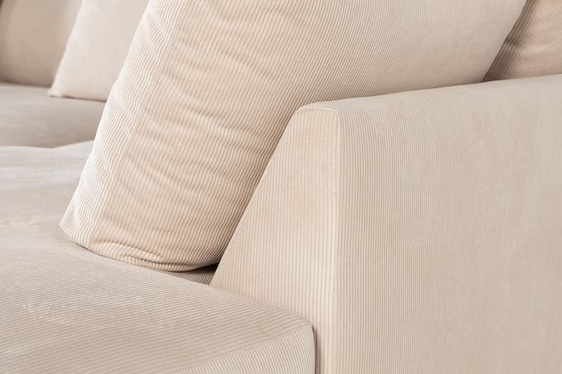 Menard 3-sits Soffa med Schäslong Höger - Beige - Möbler - Soffa - Divansoffor & schäslongsoffa