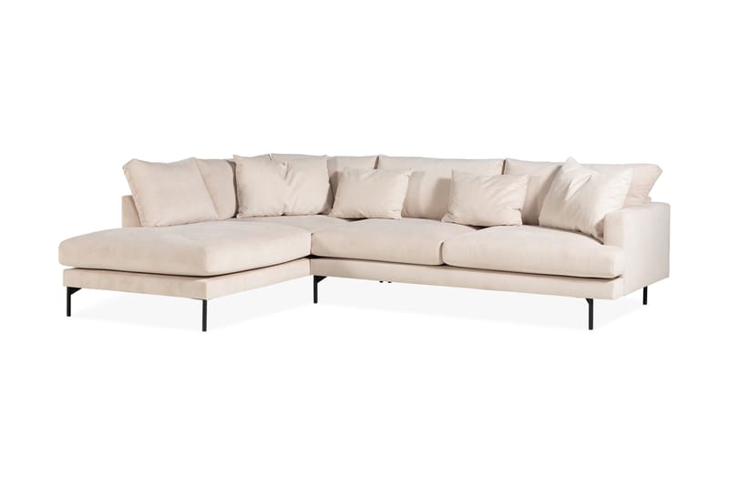 Menard 4-sits L Soffa Manchester med Schäslong Vänster - Ljus Beige / Natur - Möbler - Soffa - Divansoffor & schäslongsoffa