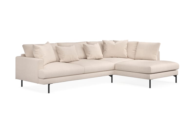 Menard 4-sits L Soffa med Schäslong Höger - Ljus Beige / Natur - Möbler - Soffa - Divansoffor & schäslongsoffa