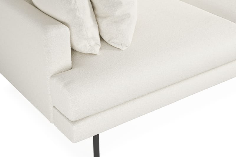 Menard 4-sits Soffa med Schäslong Höger - Vit Bouclé - Möbler - Soffa - Divansoffor & schäslongsoffa