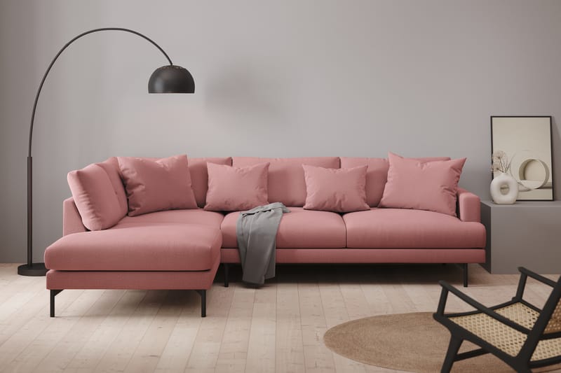 Menard 4-sits Soffa med Schäslong Vänster - Rosa - Möbler - Soffa - Divansoffor & schäslongsoffa