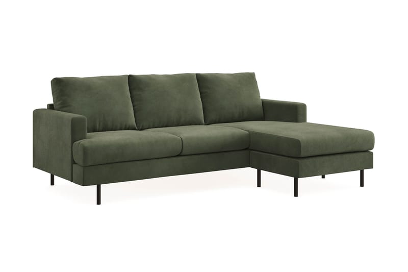 Menard Compact 3-sits Soffa m. Divan Höger - Grön - Möbler - Soffa - Divansoffor & schäslongsoffa