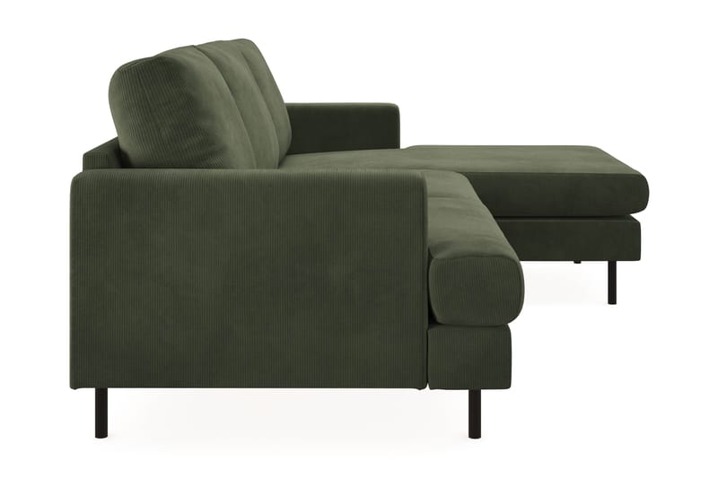 Menard Compact 3-sits Soffa m. Divan Höger - Grön - Möbler - Soffa - Divansoffor & schäslongsoffa