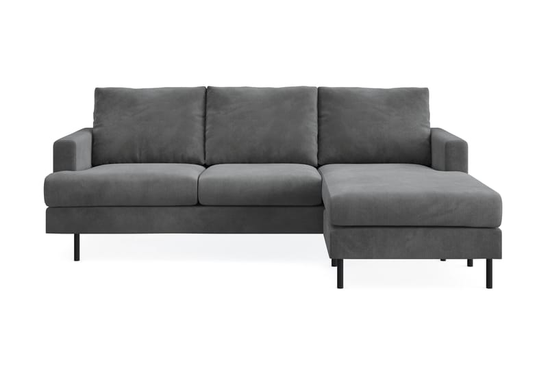 Menard Compact  3-sits Soffa m. Divan Höger - Grå - Möbler - Soffa - Divansoffor & schäslongsoffa