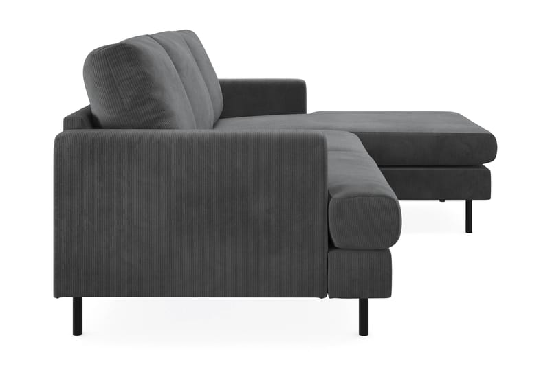 Menard Compact  3-sits Soffa m. Divan Höger - Grå - Möbler - Soffa - Divansoffor & schäslongsoffa