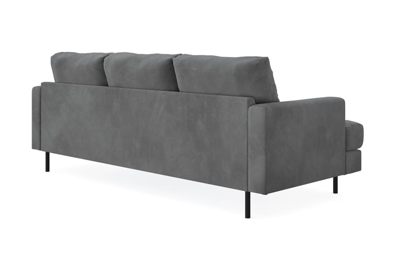 Menard Compact  3-sits Soffa m. Divan Höger - Grå - Möbler - Soffa - Divansoffor & schäslongsoffa