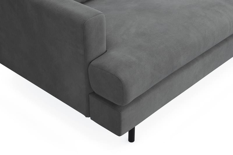 Menard Compact  3-sits Soffa m. Divan Höger - Grå - Möbler - Soffa - Divansoffor & schäslongsoffa