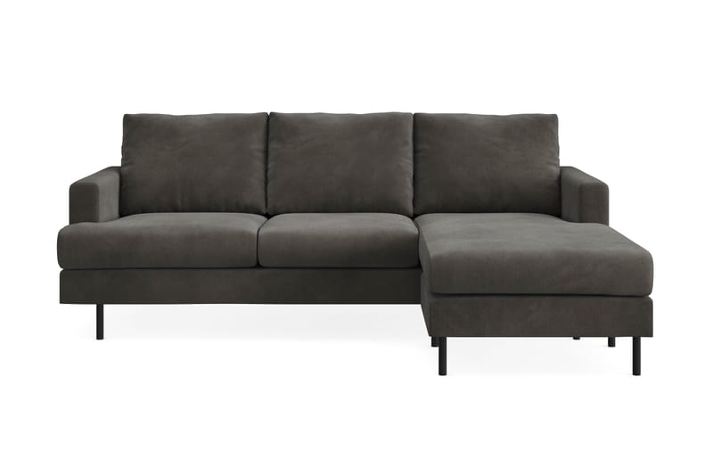 Menard Compact 3-sits Soffa m. Divan Höger - Mörkgrå - Möbler - Soffa - Divansoffor & schäslongsoffa