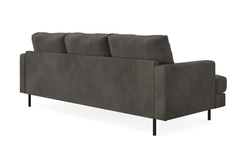 Menard Compact 3-sits Soffa m. Divan Höger - Mörkgrå - Möbler - Soffa - Divansoffor & schäslongsoffa