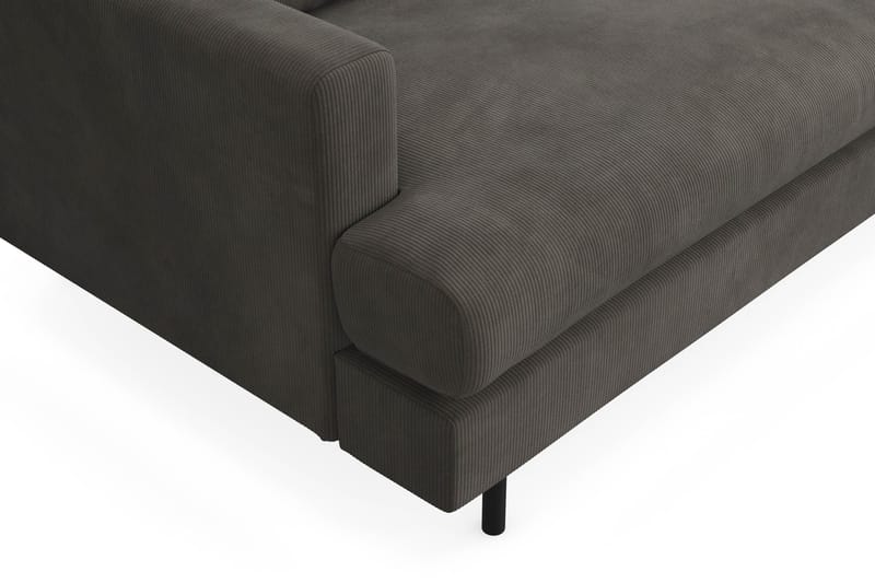 Menard Compact 3-sits Soffa m. Divan Höger - Mörkgrå - Möbler - Soffa - Divansoffor & schäslongsoffa