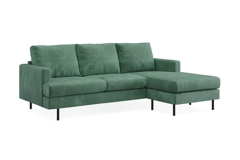 Menard Compact 3-sits Soffa med Divan Höger - Grön - Möbler - Soffa - Divansoffor & schäslongsoffa