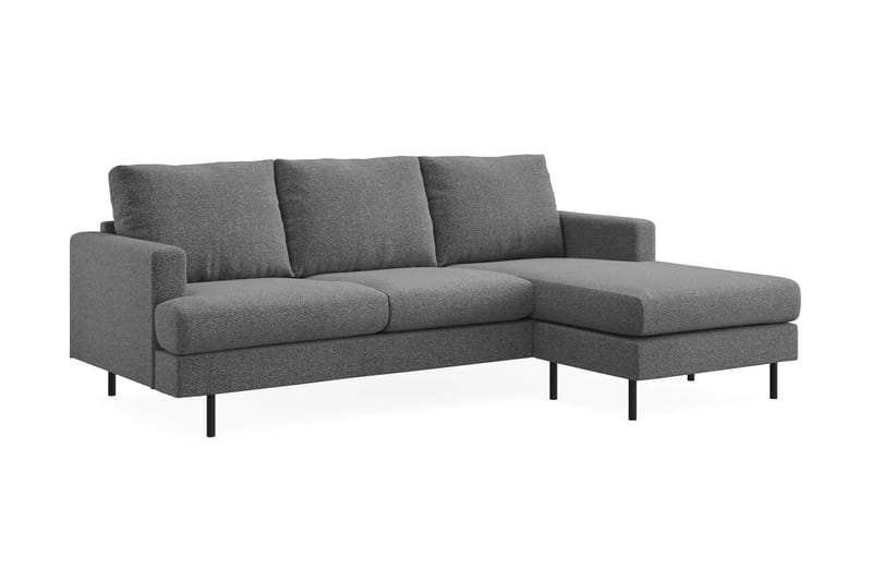 Menard Compact 3-sits Soffa med Divan Höger - Mörkgrå - Möbler - Soffa - Divansoffor & schäslongsoffa