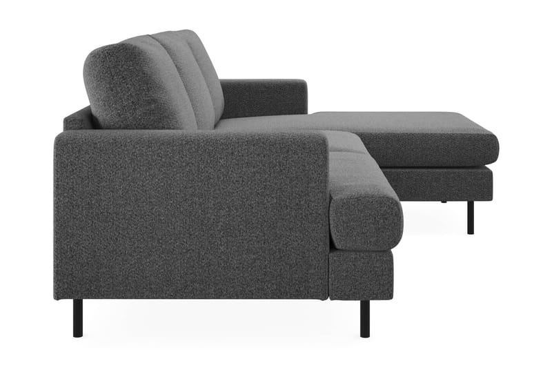 Menard Compact 3-sits Soffa med Divan Höger - Mörkgrå - Möbler - Soffa - Divansoffor & schäslongsoffa