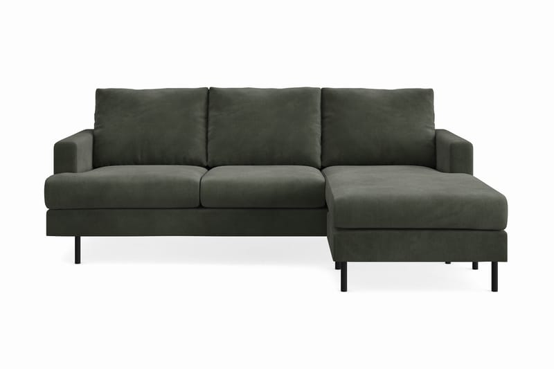 Menard Compact 3-sits Soffa med Divan Höger - Mörkgrön - Möbler - Soffa - Divansoffor & schäslongsoffa