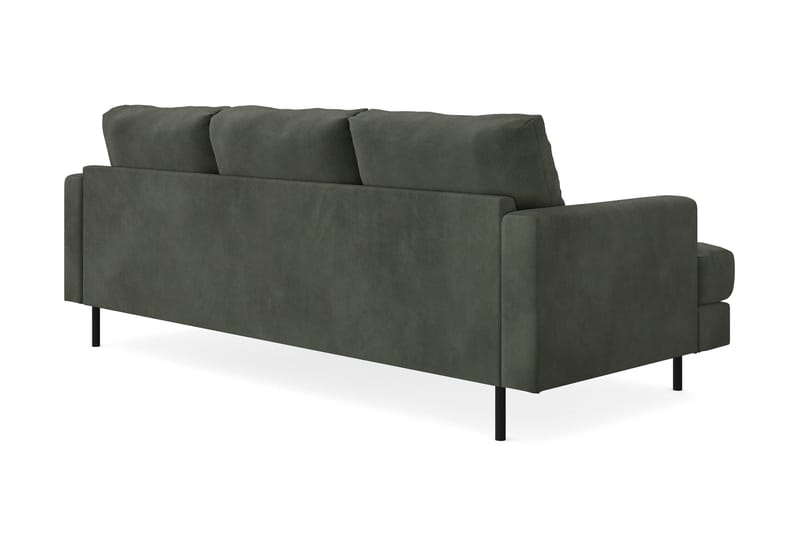 Menard Compact 3-sits Soffa med Divan Höger - Mörkgrön - Möbler - Soffa - Divansoffor & schäslongsoffa