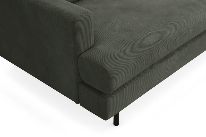 Menard Compact 3-sits Soffa med Divan Höger - Mörkgrön - Möbler - Soffa - Divansoffor & schäslongsoffa