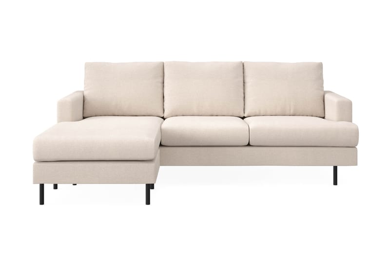 Menard Compact 3-sits Soffa med Divan Vänster - Beige - Möbler - Soffa - Divansoffor & schäslongsoffa