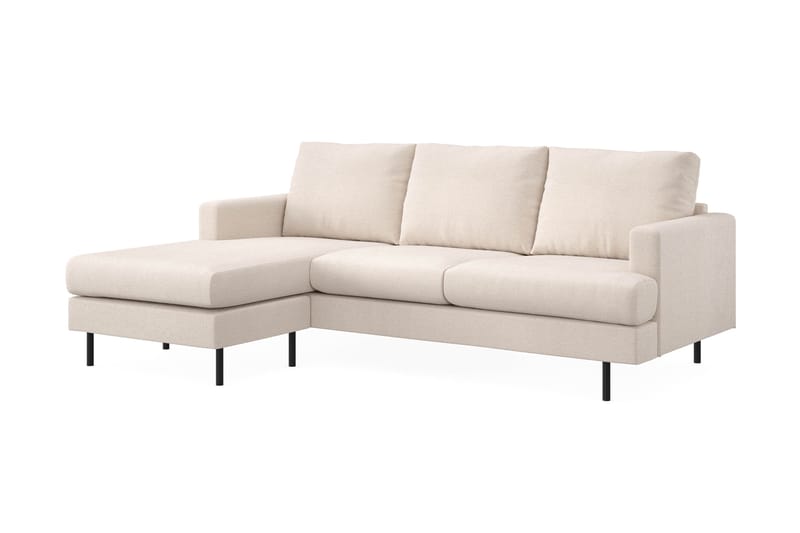 Menard Compact 3-sits Soffa med Divan Vänster - Beige - Möbler - Soffa - Divansoffor & schäslongsoffa