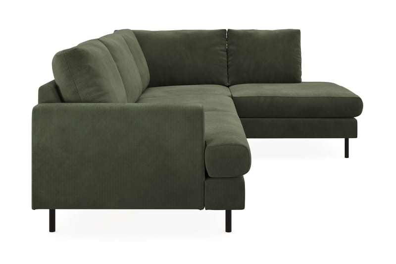 Menard Compact 4-sits Manchester L Soffa med Schäslong höger - Grön / Mörkgrön - Möbler - Soffa - Divansoffor & schäslongsoffa