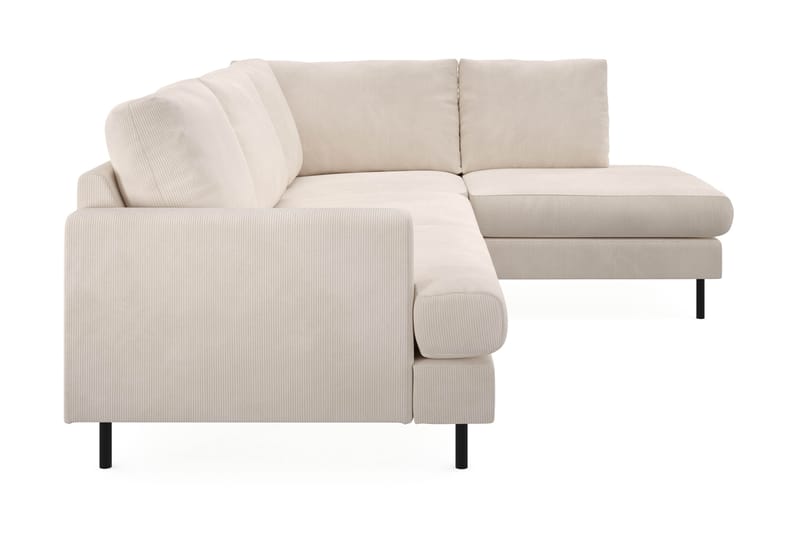 Menard Compact 4-sits Manchester L Soffa med Schäslong höger - Ljus Beige / Vit - Möbler - Soffa - Divansoffor & schäslongsoffa