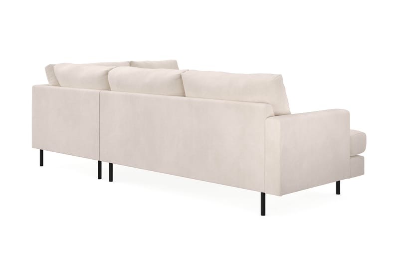 Menard Compact 4-sits Manchester L Soffa med Schäslong höger - Ljus Beige / Vit - Möbler - Soffa - Divansoffor & schäslongsoffa