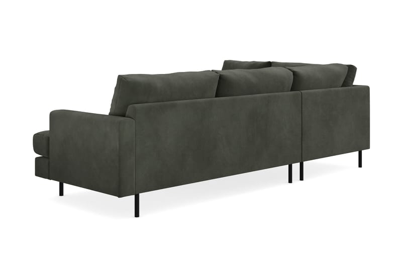 Menard Compact 4-sits Manchester L Soffa med Schäslong Vänster - Mörkgrön - Möbler - Soffa - Divansoffor & schäslongsoffa