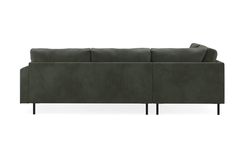 Menard Compact 4-sits Manchester L Soffa med Schäslong Vänster - Mörkgrön - Möbler - Soffa - Divansoffor & schäslongsoffa