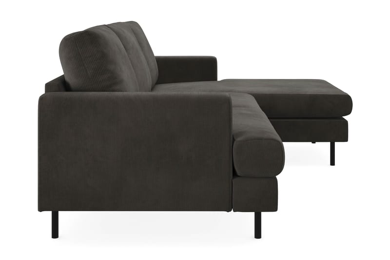 Menard Compact Soffa m. Divan 3-sits - Mörkgrå - Divansoffor & schäslongsoffa - Skinnsoffor - 2 sits soffa med divan - 3 sits soffa med divan - 4 sits soffa med divan - Sammetssoffa