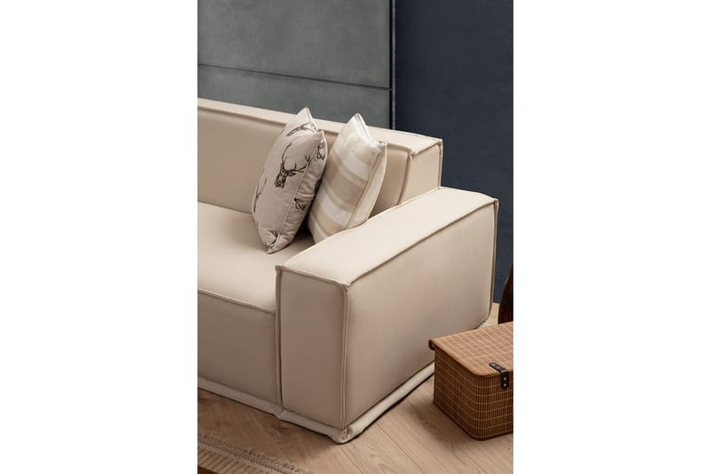 Nightcap Soffa m. Divan 3-sits - Beige - Divansoffor & schäslongsoffa - 3 sits soffa med divan