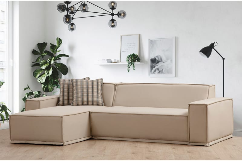 Nightcap Soffa m. Divan 3-sits - Beige - Divansoffor & schäslongsoffa - 3 sits soffa med divan