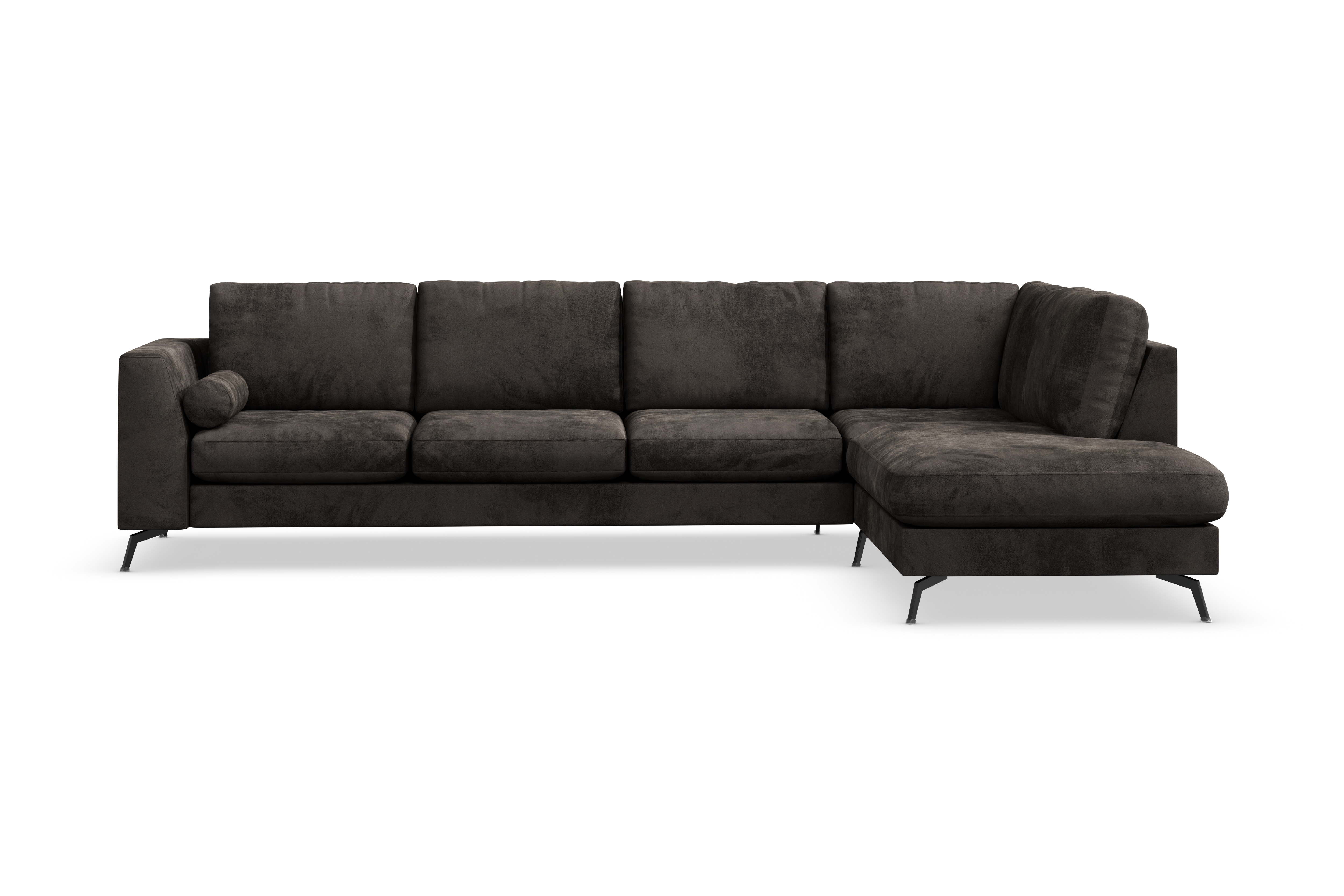 Scandinavian Choice Ocean Lyx 4-sits Soffa med Schäslong Höger - Mörkgrå/Sammet Divansoffor & schäslongsoffa Mörkgrå