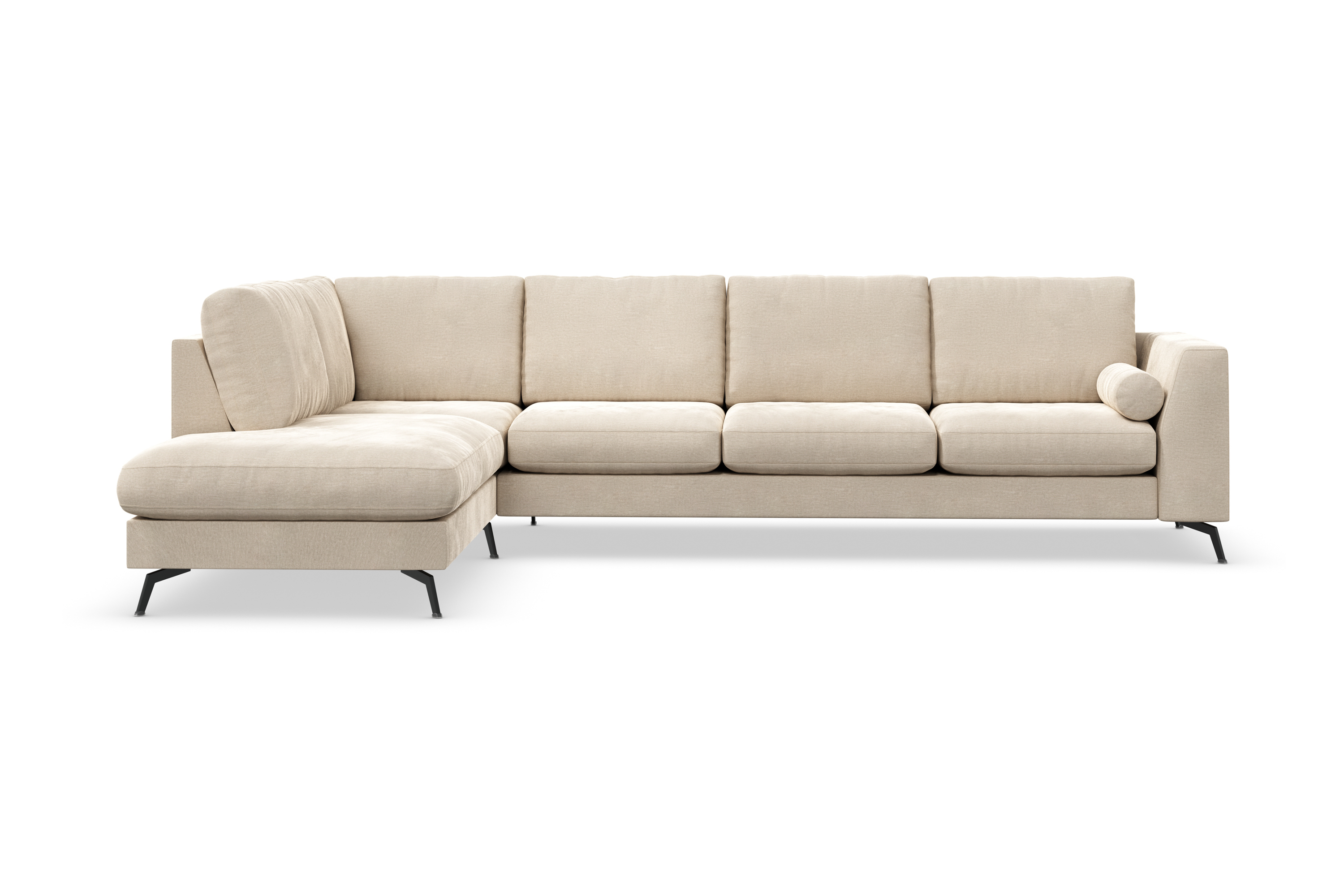 Scandinavian Choice Ocean Lyx 4-sits Soffa med Schäslong Vänster - Beige/Sammet Divansoffor & schäslongsoffa Beige