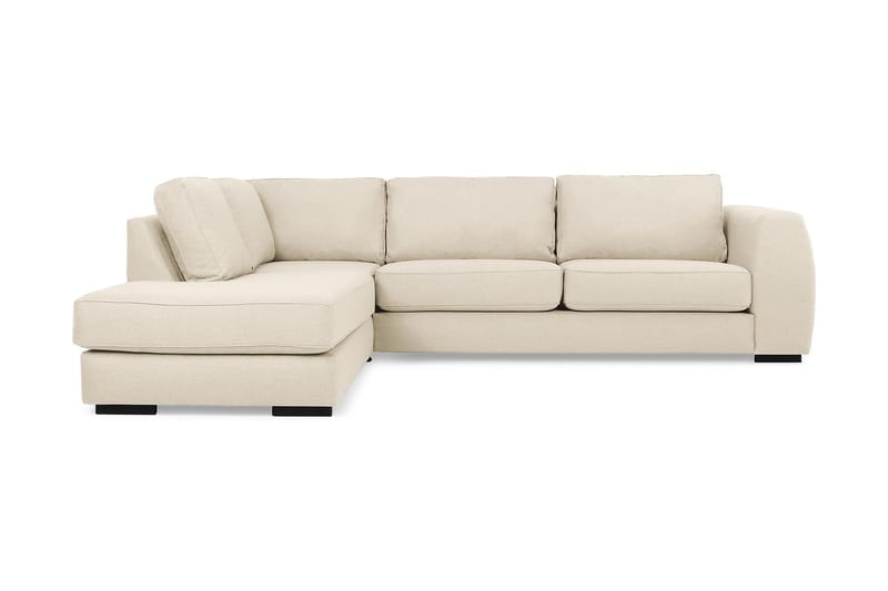 Optus 3-sits Soffa med Schäslong Vänster - Beige - Divansoffor & schäslongsoffa - Skinnsoffor - 2 sits soffa med divan - 3 sits soffa med divan - 4 sits soffa med divan - Sammetssoffa