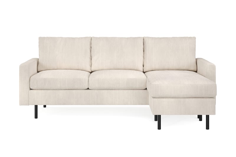 Peppe 3 sits Manchester Soffa med Divan Vändbar 200 cm Bred - Beige - Möbler - Soffa - Divansoffor & schäslongsoffa