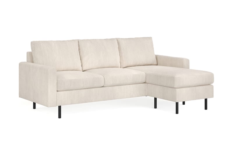 Peppe 3 sits Manchester Soffa med Divan Vändbar 200 cm Bred - Beige - Möbler - Soffa - Divansoffor & schäslongsoffa