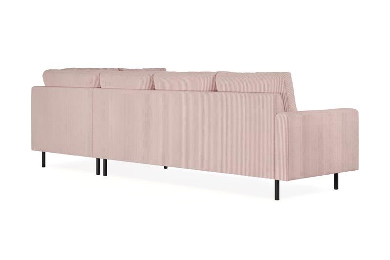 Peppe Manchester 4-sits L Soffa med Schäslong Höger - Rosa - Möbler - Soffa - Divansoffor & schäslongsoffa