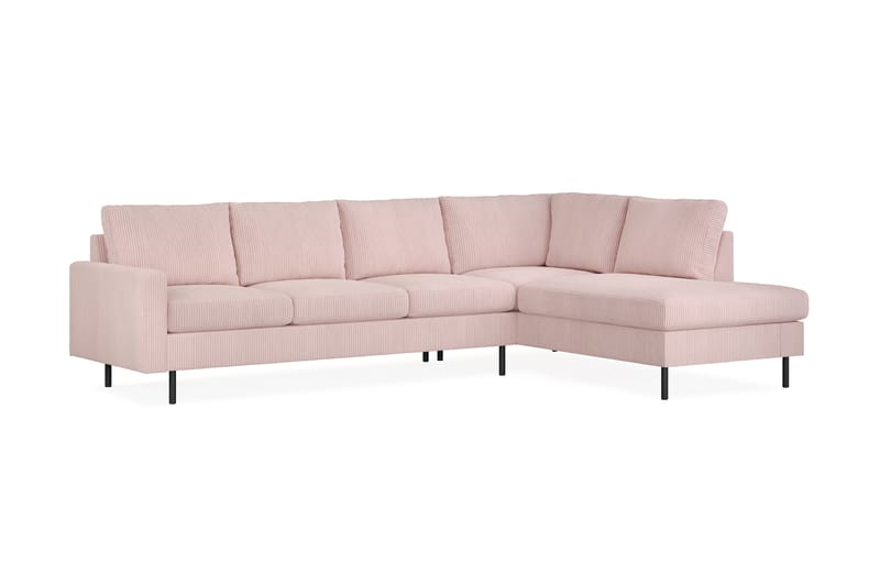 Peppe Manchester 4-sits L Soffa med Schäslong Höger - Rosa - Möbler - Soffa - Divansoffor & schäslongsoffa