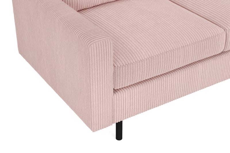 Peppe Manchester 4-sits L Soffa med Schäslong Höger - Rosa - Möbler - Soffa - Divansoffor & schäslongsoffa